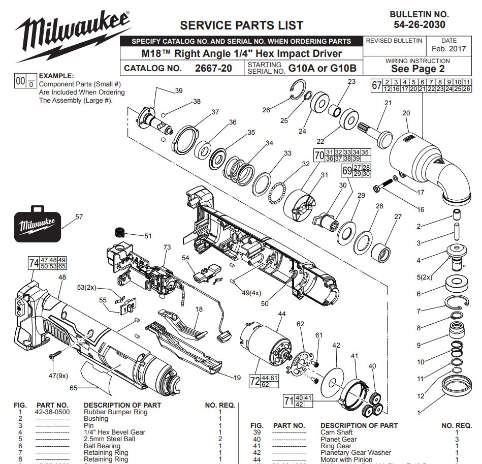 milwaukee M18 2 Speed Right Angle Impact Driver and Wrench User Manual - Fig 1