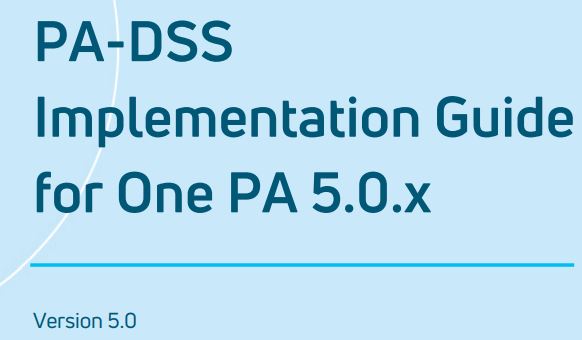 nets PA-DSS One PA 5.0.x User Guide