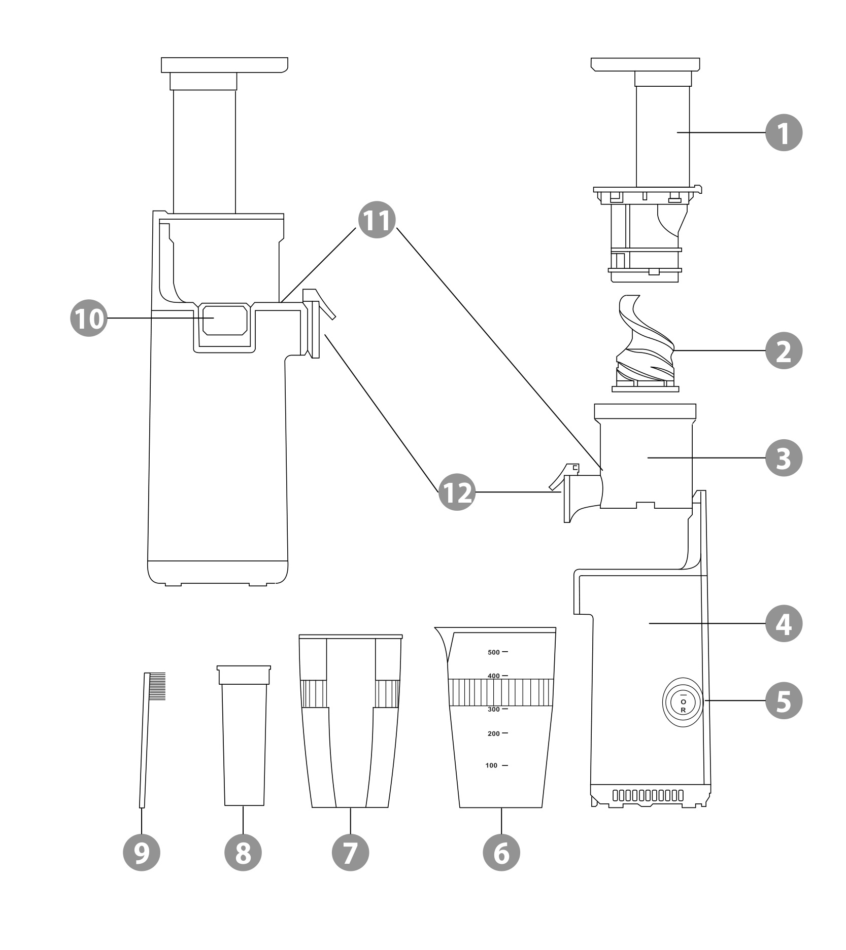 teesa TSA3233 Slow Juicer - parts list 2