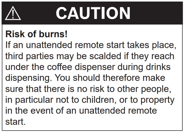 800 Series Built-in Coffee Machine BCM8450UC stainless steel User Manual - Risk of burns