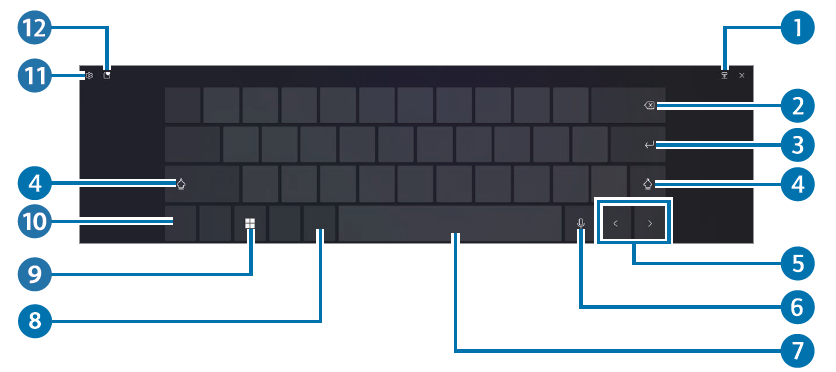 Galaxy Book2 Pro 360 NP950QEDA keyboard layout