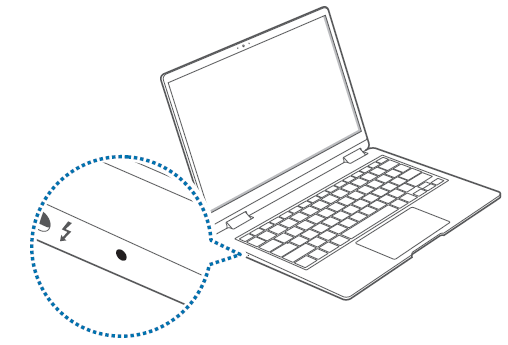 Galaxy Book2 Pro 360 NP950QEDA operating status LED