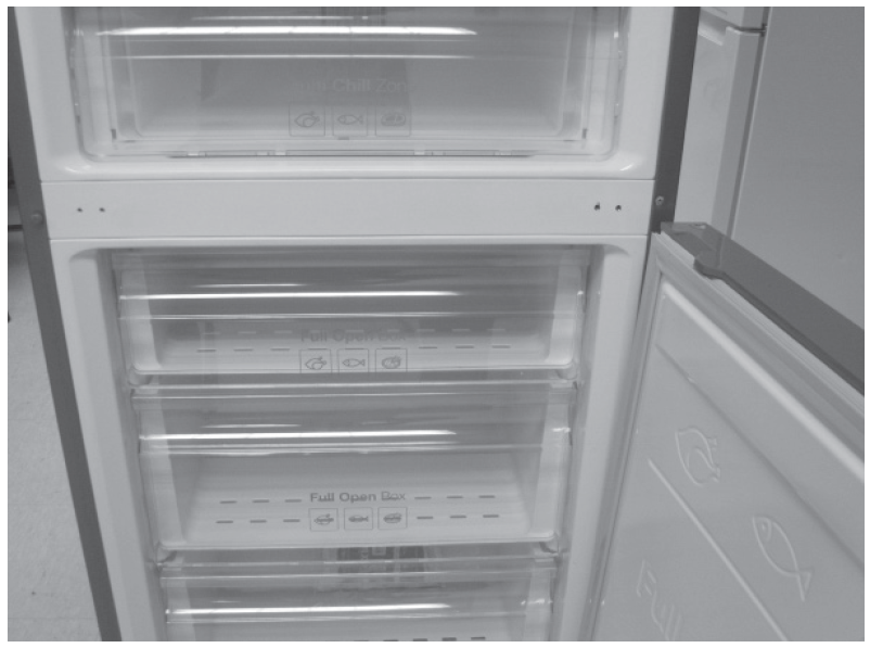Samsung Bottom Freezer Refrigerator RB10FSR4ESR Remove the freezer door from the bottom hinge