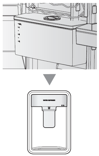 Samsung Bottom Freezer Refrigerator RB10FSR4ESR USING THE WATER DISPENSER 2