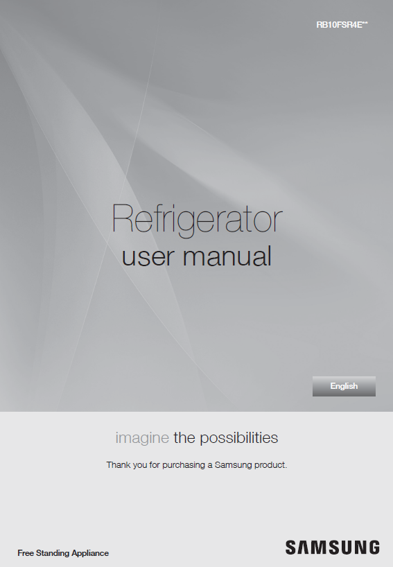 Samsung Bottom Freezer Refrigerator RB10FSR4ESR User Manual