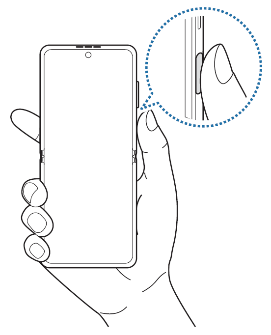 Samsung Galaxy Z Flip4 SM-F721B Registering fingerprints