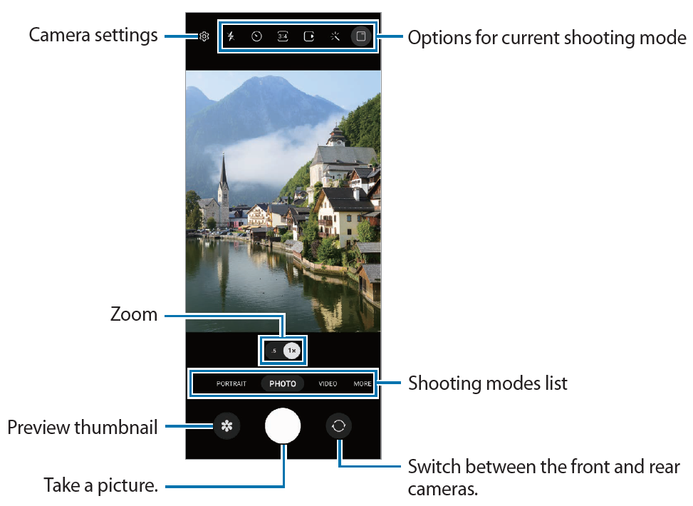 Samsung Galaxy Z Flip4 SM-F721B Taking picture