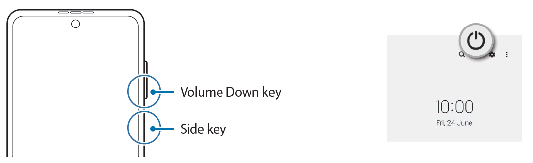 Samsung Galaxy Z Flip4 SM-F721B Turning the device on and off