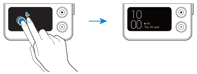 Samsung Galaxy Z Flip4 SM-F721B Using the Cover screen