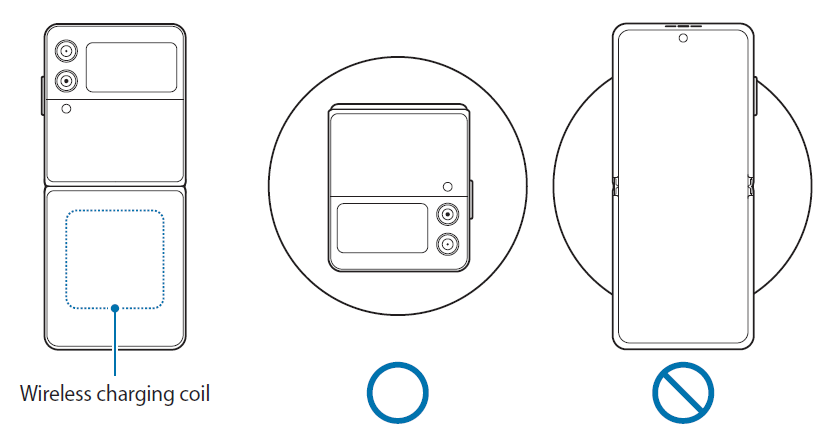 Samsung Galaxy Z Flip4 SM-F721B Wireless charging