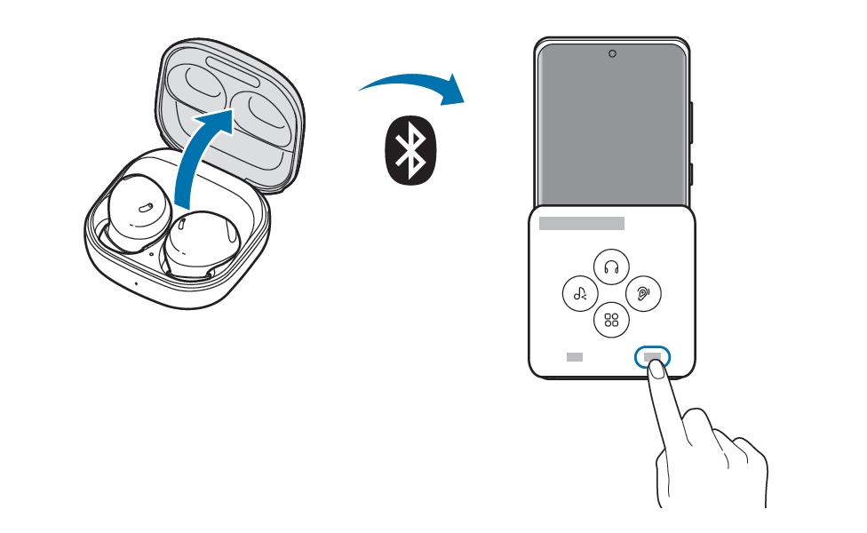 Samsung Galaxy Buds2 Pro SM-R510 Connecting the earbuds to a Samsung mobile device figure 1