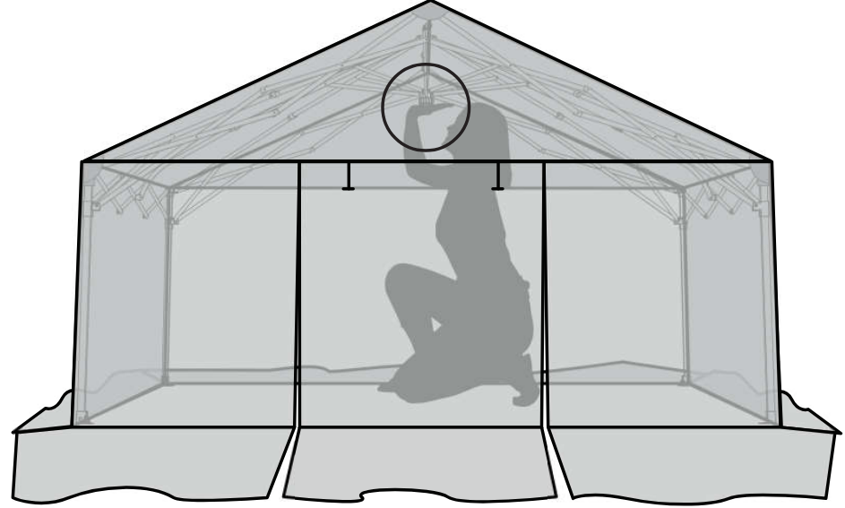 EAGLE PEAK 10×10 ft Pop Up Greenhouse with Gable Roof = LOCK THE FRAME