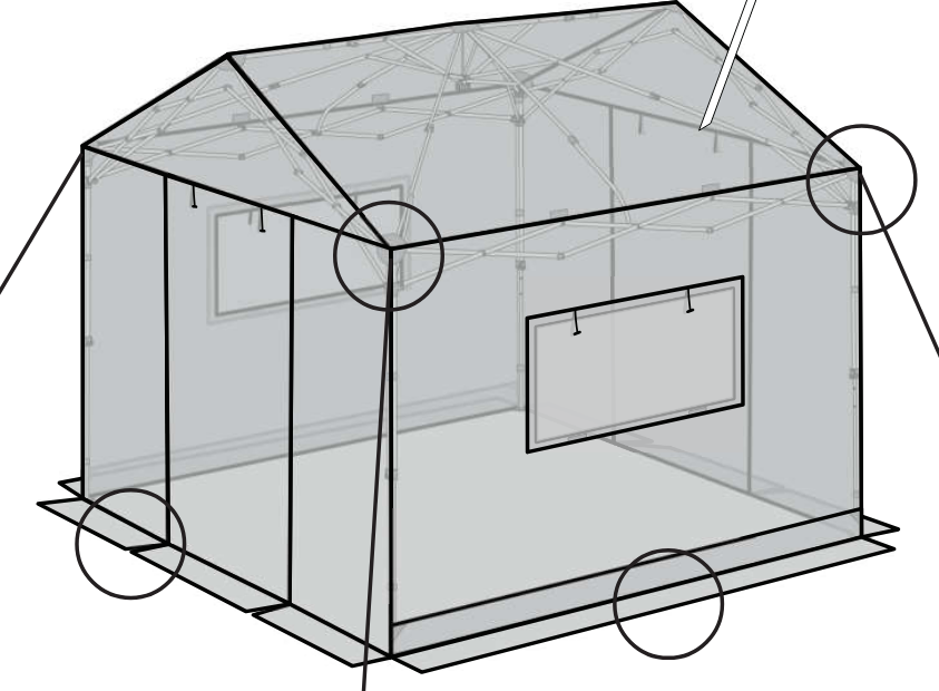 EAGLE PEAK 10×10 ft Pop Up Greenhouse with Gable Roof = SECURE THE GREENHOUSE IN PLACE