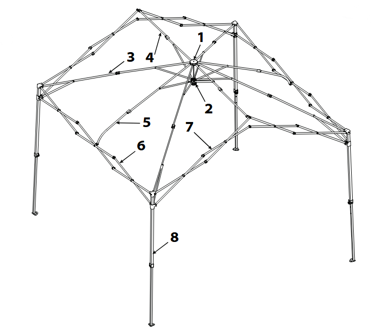 EAGLE PEAK 10×10 ft Pop Up Greenhouse with Gable Roof = Spare Parts
