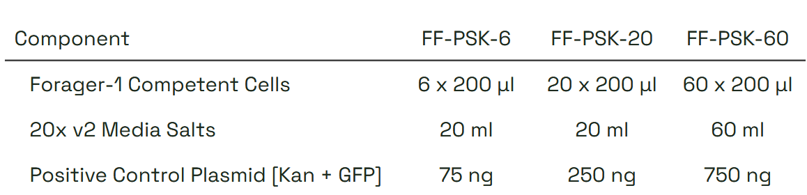Forage Evolution Forager-Fast Plasmid Subcloning Kit- Kit component