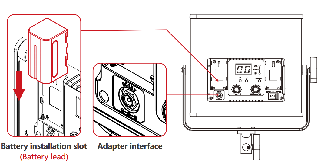 GVM-520LS Photography Lights- INSTALLATION METHOD
