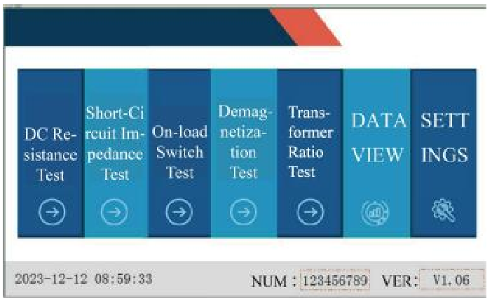 Huazheng HZZH-5 Transformer Parameter Comprehensive Tester- Boot - up