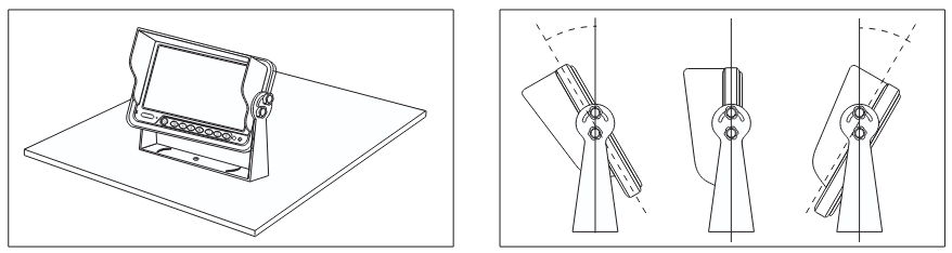 Prorenfort CM-BM0700 Wired Monitor Quad Split Screen - Monitor Mounting Installation