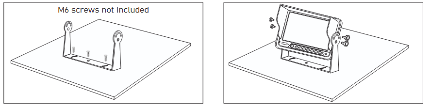 Prorenfort CM-BM0700 Wired Monitor Quad Split Screen - Monitor Mounting Installation