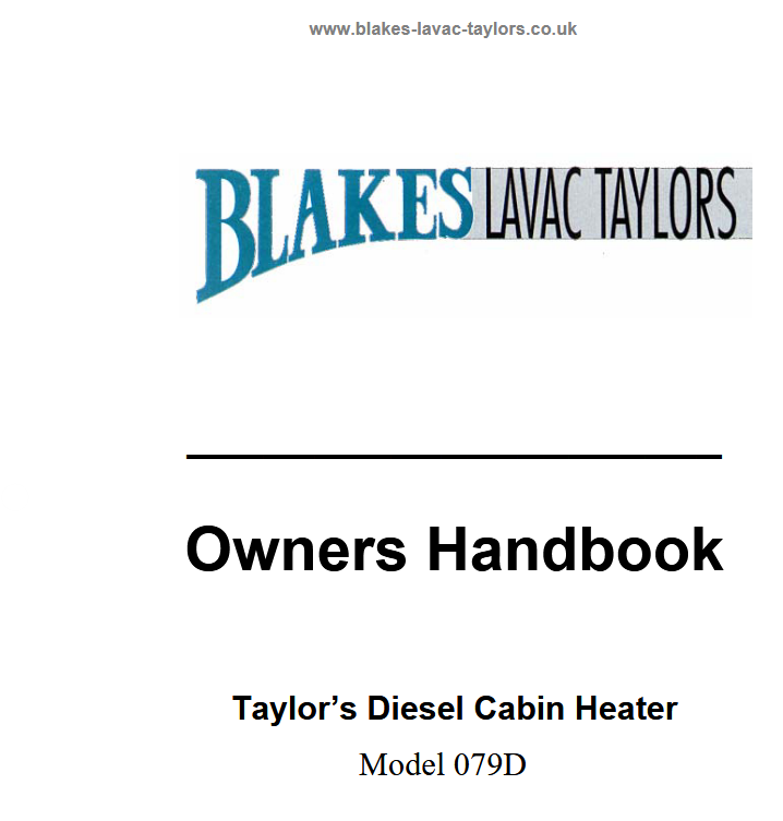 TOPLICHT 079D Taylor’s Diesel Cabin Heater - front page