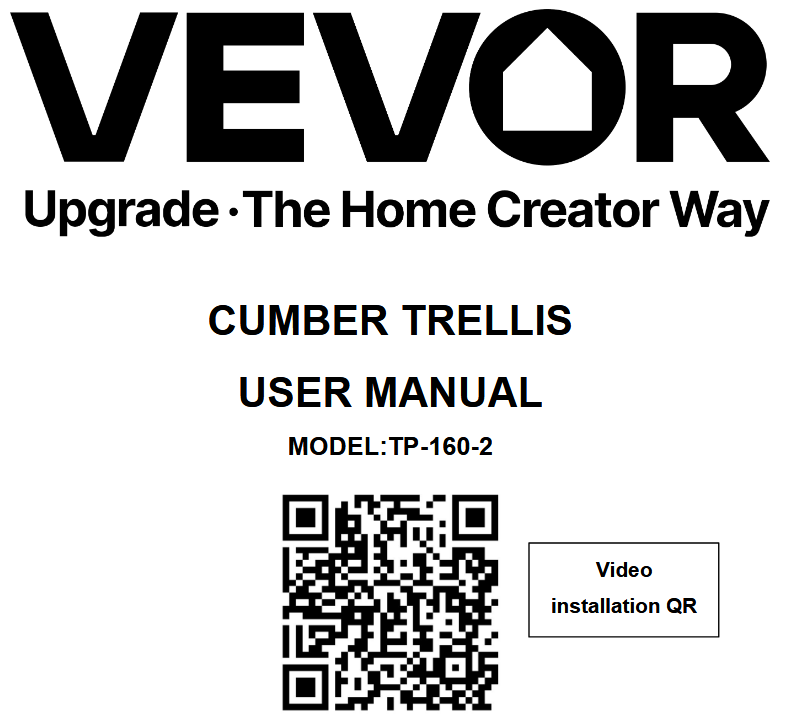 VEVOR TP-160-2 Cumber Trellis- front page