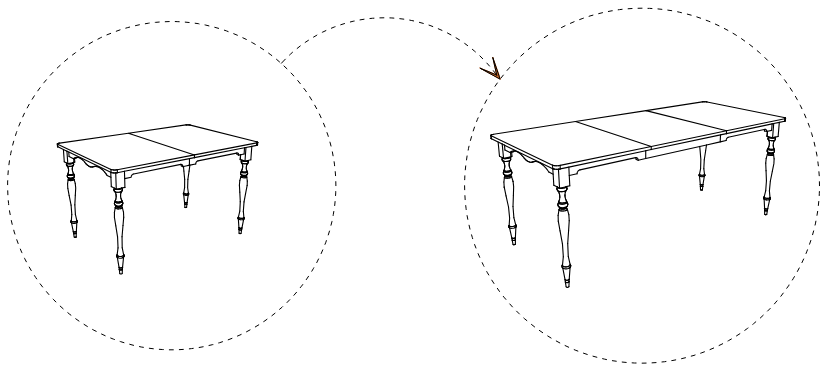 Wayfair hbig3669,FLS4 Florencja Extendable Dining Table - EXTEND THE TABLE