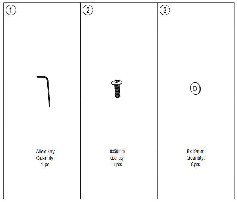 Wayfair hbig3669,FLS4 Florencja Extendable Dining Table - HARDWARE LIST