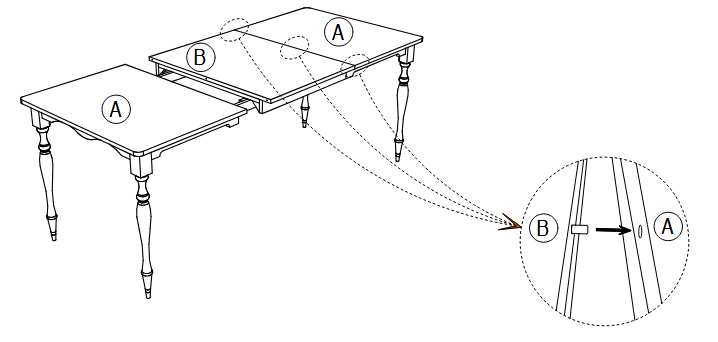 Wayfair hbig3669,FLS4 Florencja Extendable Dining Table - STEP 3