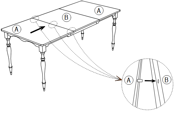 Wayfair hbig3669,FLS4 Florencja Extendable Dining Table - STEP 4