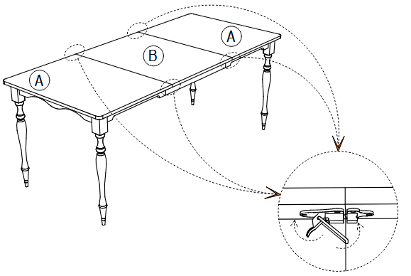 Wayfair hbig3669,FLS4 Florencja Extendable Dining Table - STEP 5