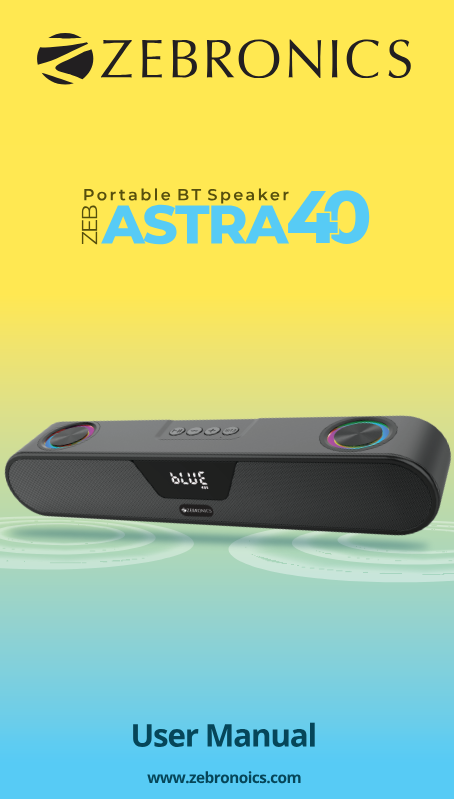 ZEBRONICS ASTRA 40,PSPK 44 Portable Bluetooth Speaker - front page