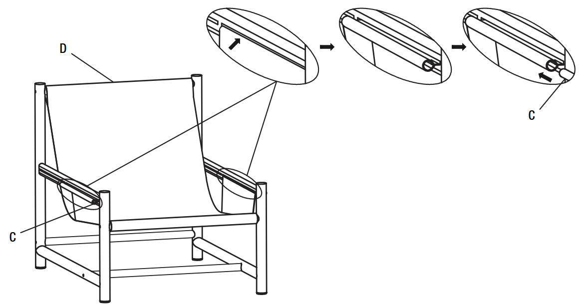 StyleWell FCS80524-ST Springdale 3PC Chat Set - Assembly