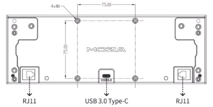 MOZA MA3F Electronic Flight Control Modules - Connection Ports