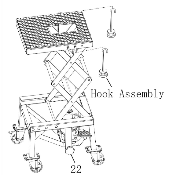 VEVOR 350LB Motorcycle Lift - assembly steps