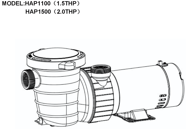 VEVOR SPP2200 Swimming Pool Pump User Manual-Model