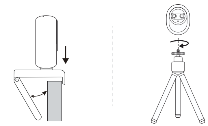 EMEET Piko Dual namok device user manual-Compatible with tripod