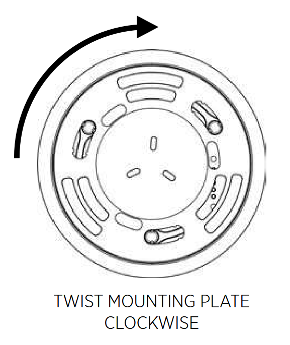Housegard SA750 LUMA Optical Smoke Alarm -TWIST MOUNTING PLATE