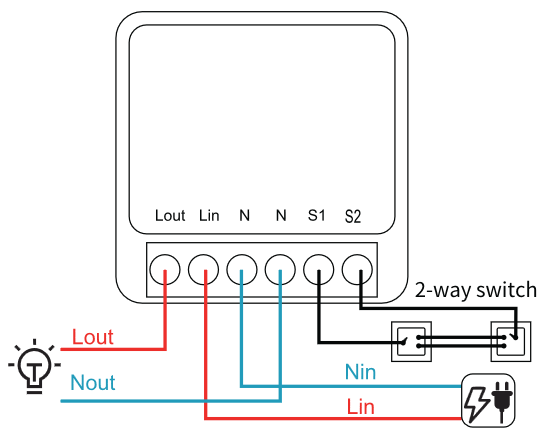 WiFi+RF433 Smart Switch use manual- The wiring for 2 way control