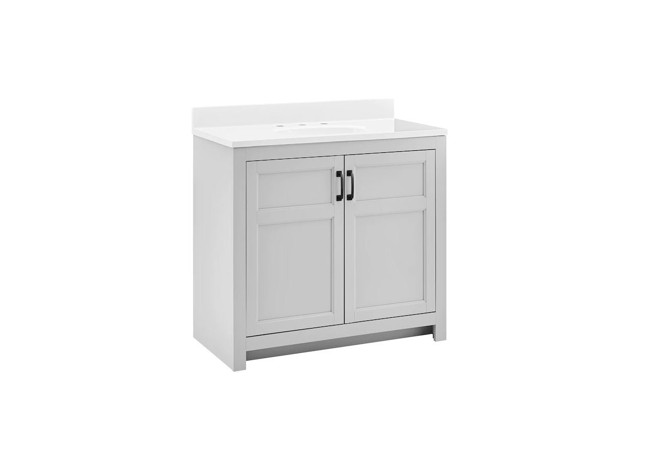 Style SELECTIONS 1678VA-37-292-934 Gray Single Sink Bathroom Vanity Instruction Manual - Featured image