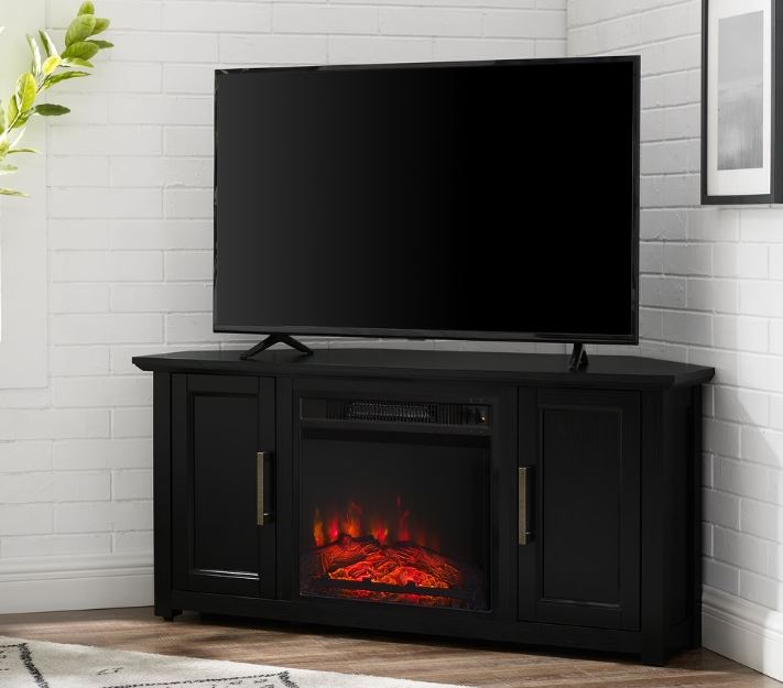 UNBRANDED D-W331S00052 Black Farmhouse Fireplace TV Stand Instruction Manual - Featured image