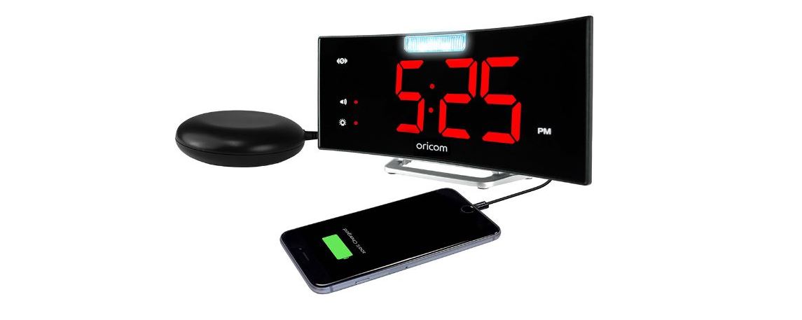 oricom OR021880-WNS100 Wake 'N' Shake Loud Alarm with Jumbo Display - feature image