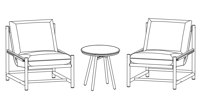 StyleWell FCS80524-ST Springdale 3PC Chat Set - featured image